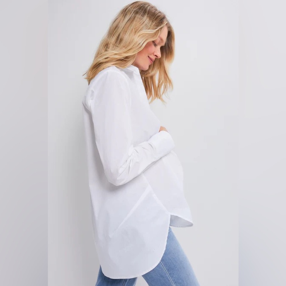 HATCH maternity The Classic Buttondown in White - Picture 6 of 11